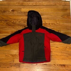 Columbia Kids Red and Black Jacket Sid 4/5